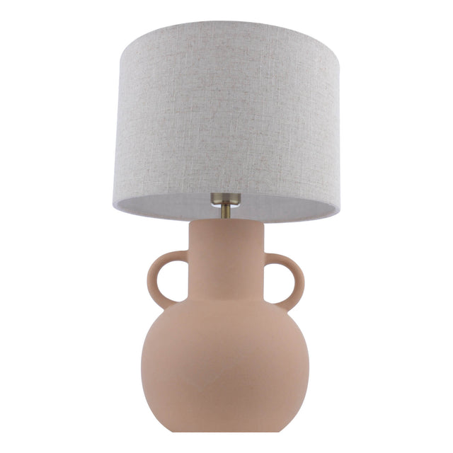 Urn Ceramic Table Lamp Terracotta With Shade