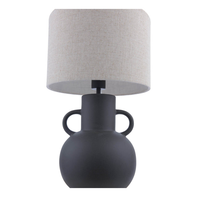 Urn Ceramic Table Lamp Black With Shade