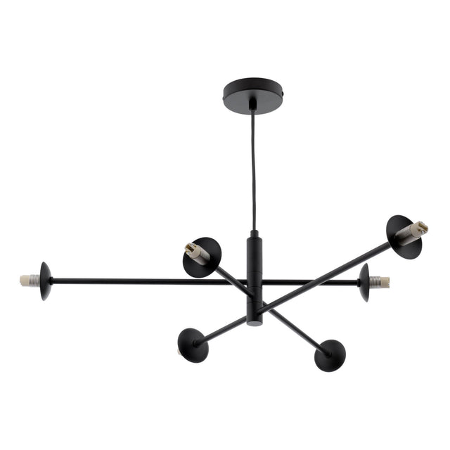 Vignette 6 Light Pendant Matt Black Fitting Only