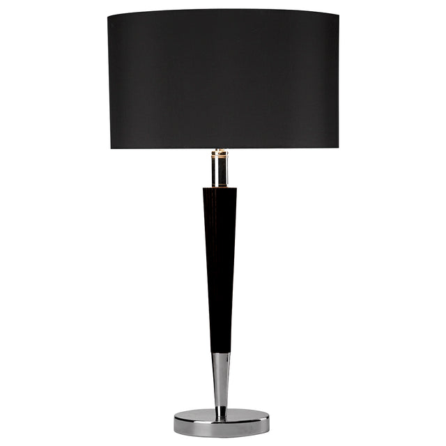 Viking Table Lamp Polished Chrome Black With Shade