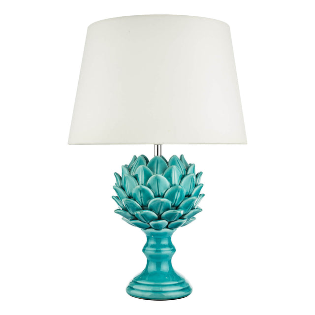 Violetta Table Lamp Blue Ceramic With Shade