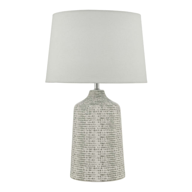 Vondra Table Lamp White & Grey With Shade