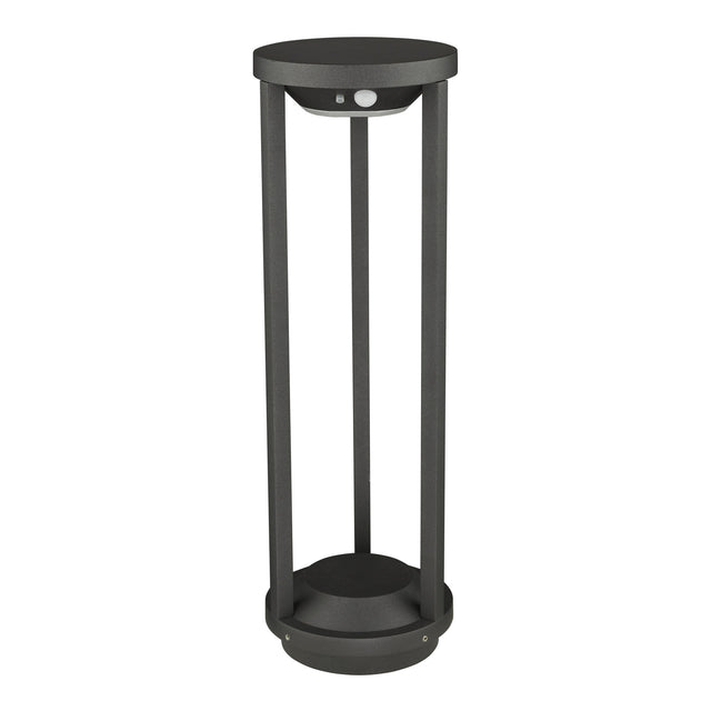 Vox Outdoor Post Matt Grey Solar Powered With PIR Sensor IP65 LED