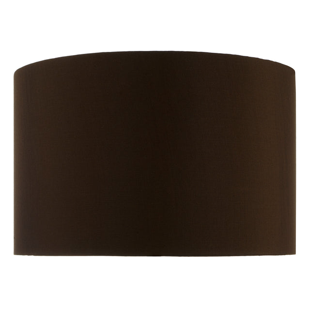 Voyage Brown Faux Silk Drum Shade 38cm