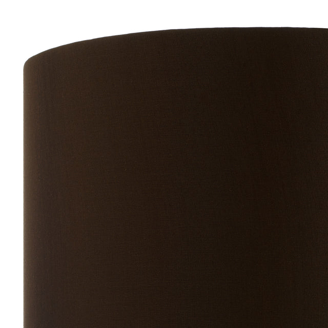 Voyage Brown Faux Silk Drum Shade 38cm