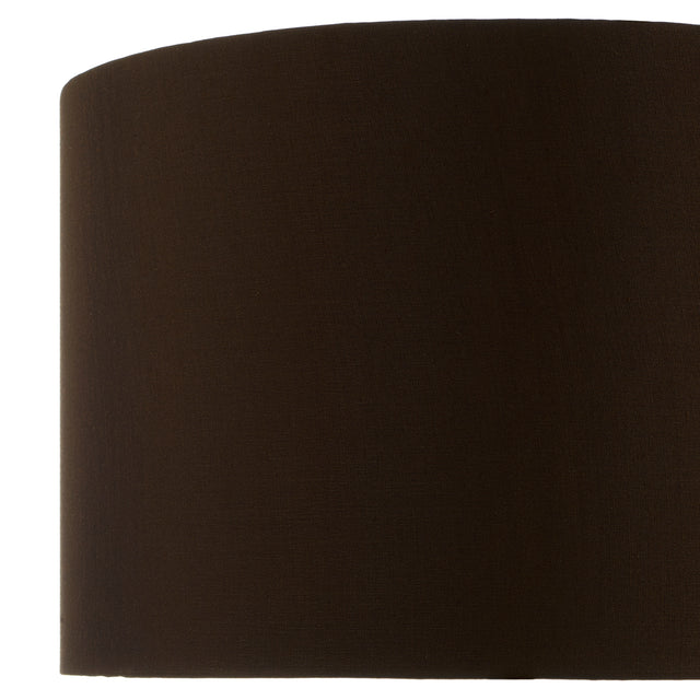 Voyage Brown Faux Silk Drum Shade 38cm