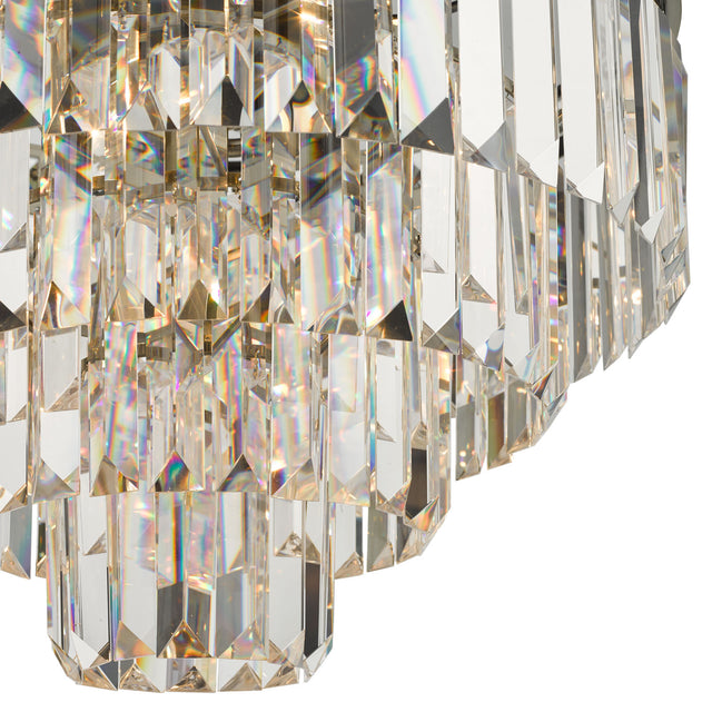 Vyana 4 Light Pendant Antique Brass Crystal