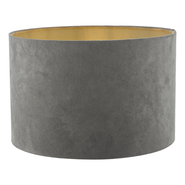 Wanda Grey Velvet Drum Shade 34cm