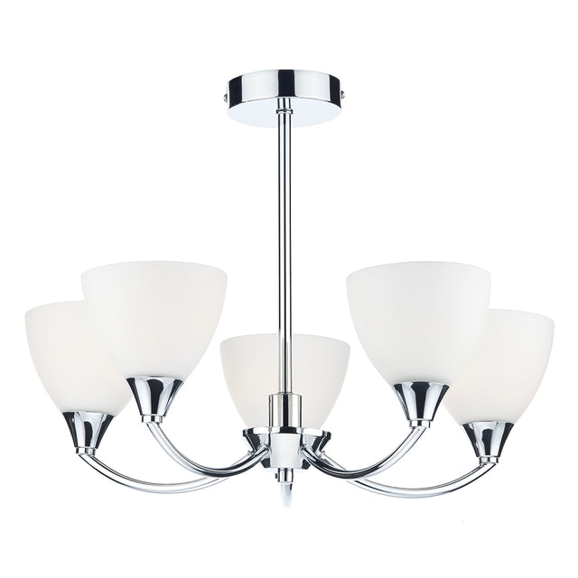 Watson 5 Light Semi Flush Polished Chrome