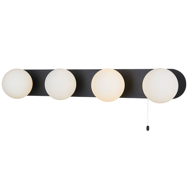 BLACK FINISH ACQUA GLOBE IP44 WALL LIGHT