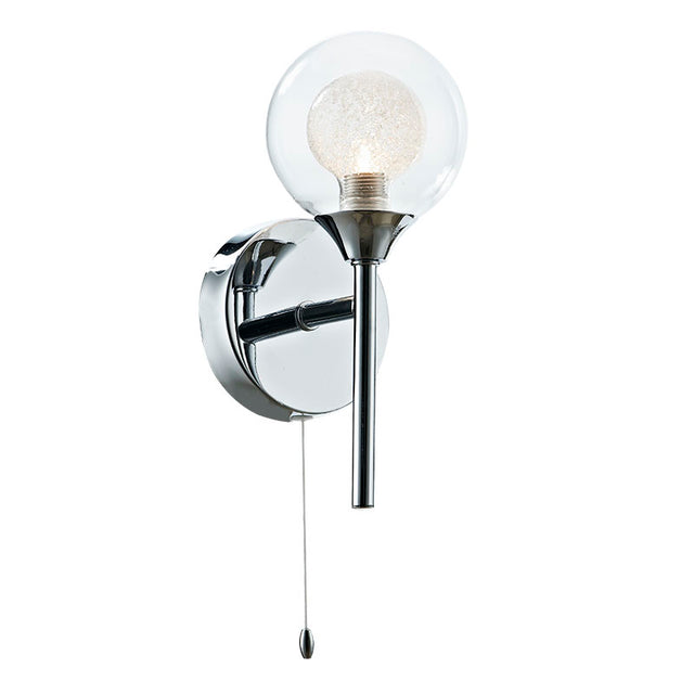 POLISHED CHROME ACQUA GLOBE WALL LIGHT