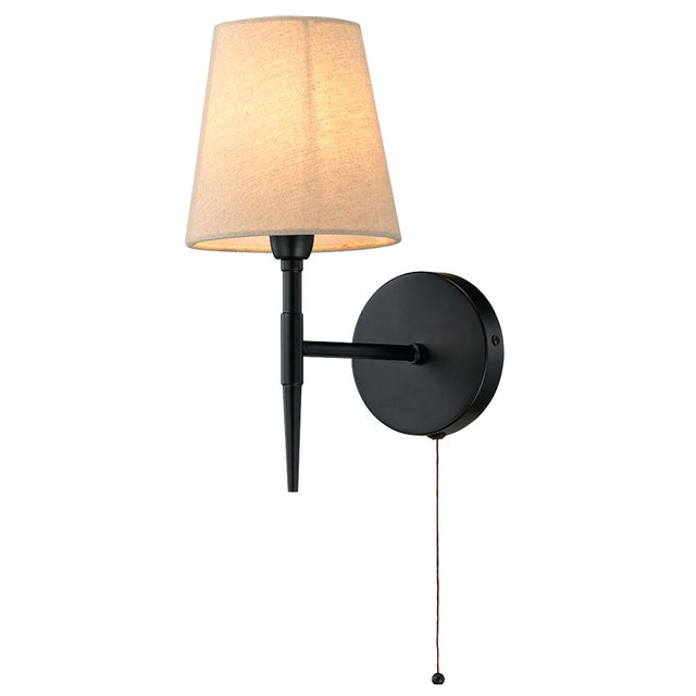 1L MILL MATT BLACK WALL LIGHT