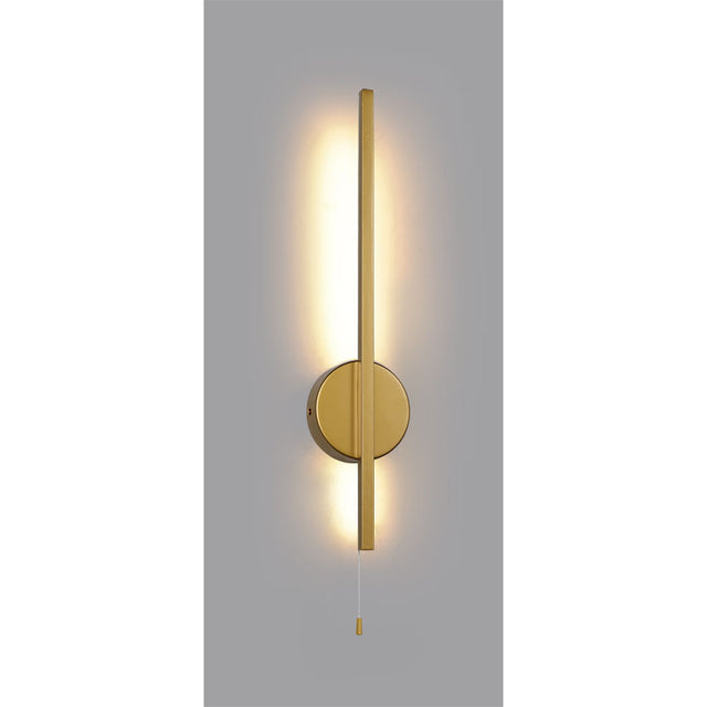 CORONA ultra-modern LED wall lamp c/w opal diffuser and painted gold metalwork