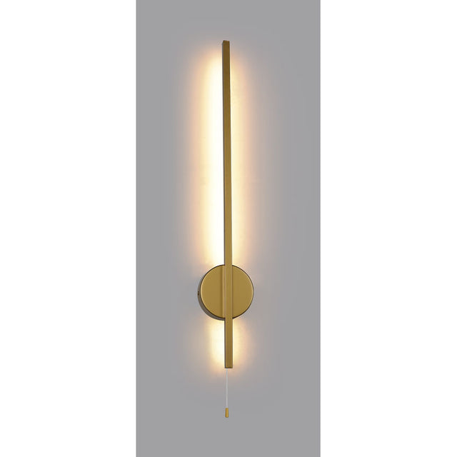 CORONA ultra-modern LED wall lamp c/w opal diffuser and painted gold metalwork