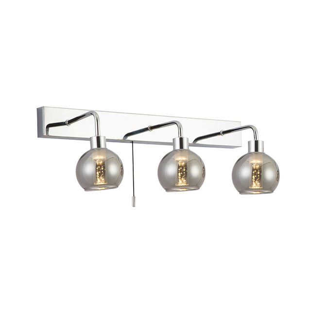 3*3W IP44 REYNA withB IN Polished Chrome & Smoke Glass