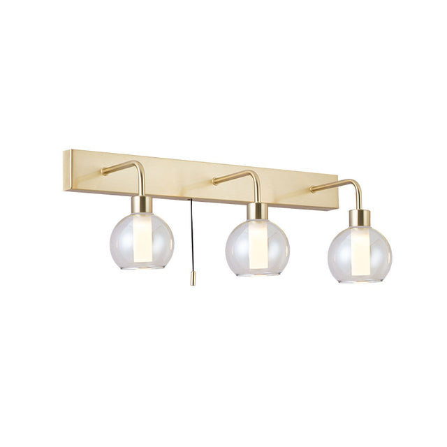 3*3W IP44 REYNA withB IN SATIN BRASS & Champagne glass