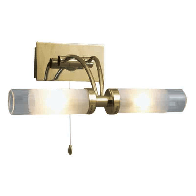 ANTIQUE BRASS BATHROOM WALL LIGHT