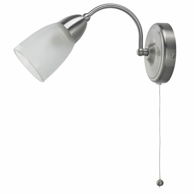 SATIN NICKEL WALL LIGHT