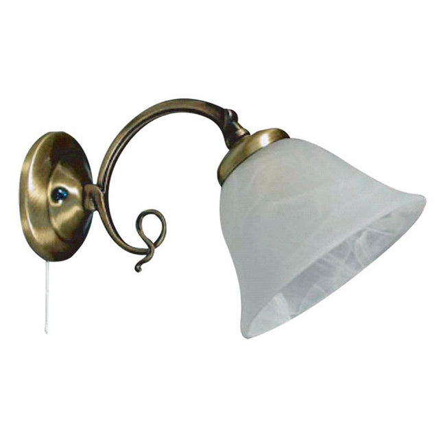 ANTIQUE BRASS BECK WORTH WALL LIGHT