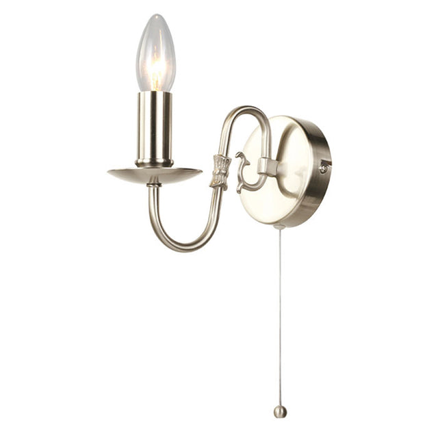 SATIN NICKEL THE FLEMISH WALL LIGHT