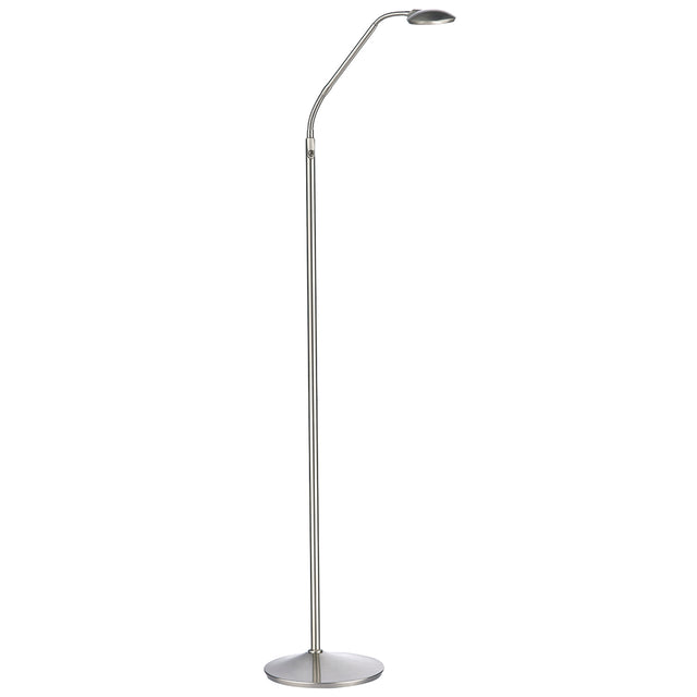 Wellington Task Floor Lamp Satin Chrome LED