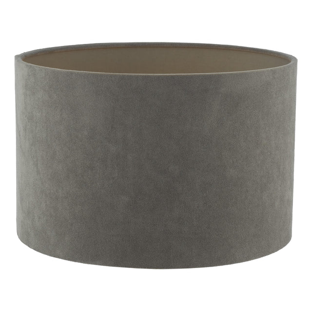 Wycliffe Grey Velvet Drum Shade 31cm