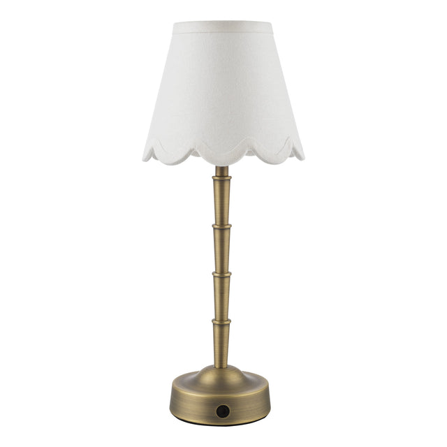 Wyman Rechargeable Table Lamp Matt Antique Brass Base Only LED