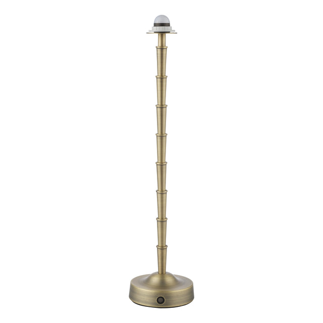 Wyman Rechargeable Table Lamp Matt Antique Brass Base Only LED