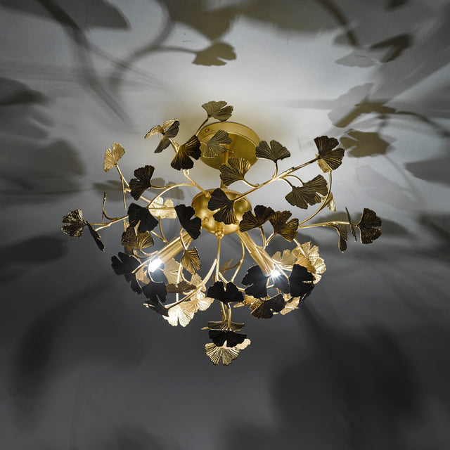 Yadira 4 Light Semi Flush Gold Leaf