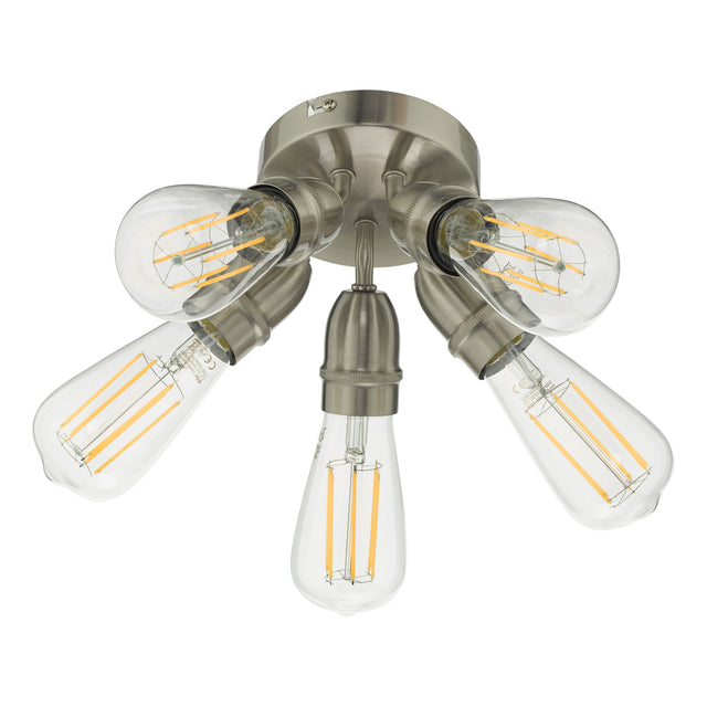 Yao 5 Light Flush Satin Nickel