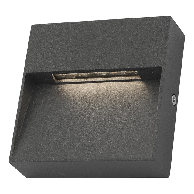 Yukon Outdoor Wall Light Square Eyelid Anthracite IP65 LED