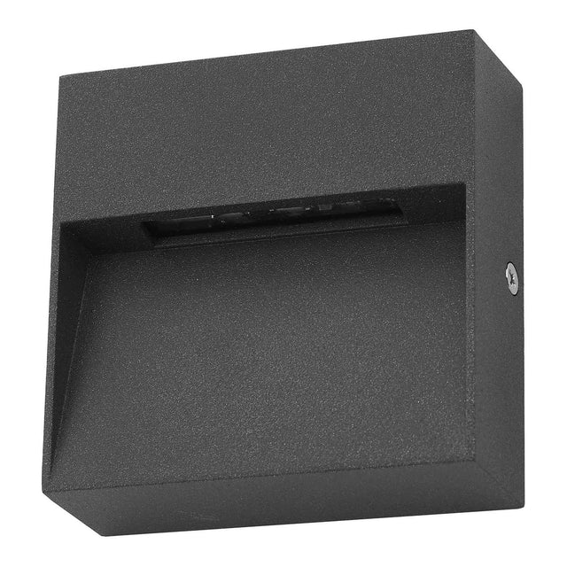 Yukon Outdoor Wall Light Square Eyelid Anthracite IP65 LED