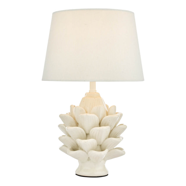 Zala Table Lamp Cream Ceramic With Shade