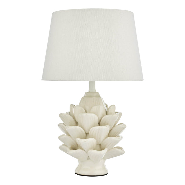 Zala Table Lamp Cream Ceramic With Shade