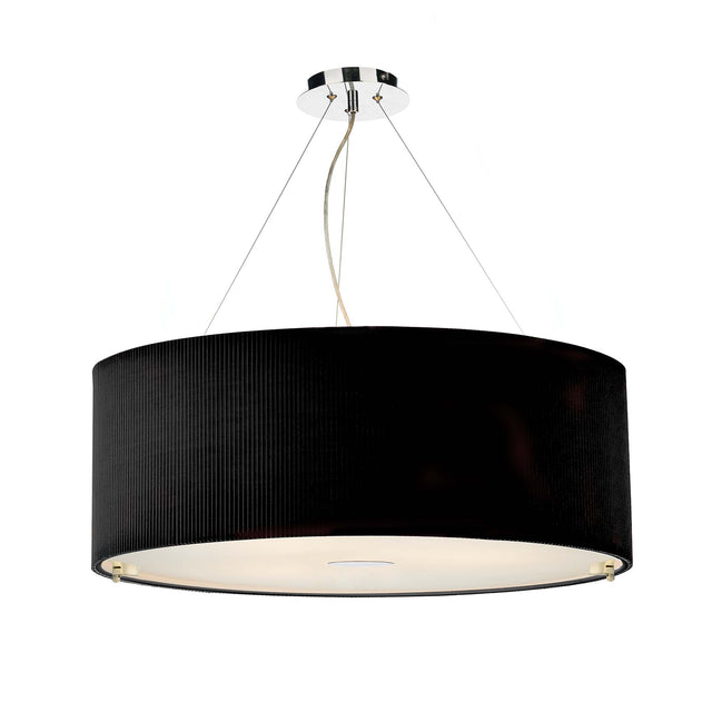 Zaragoza 6 Light Pendant Black 90cm