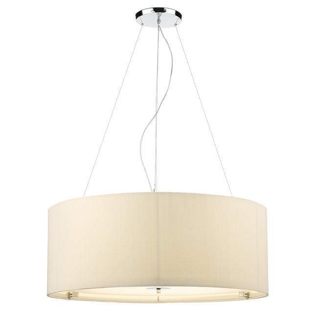 Zaragoza 6 Light Pendant Cream 90cm