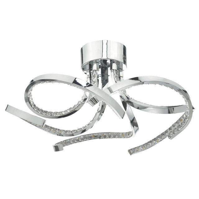 Zya 5lt Flush Polished Chrome & Crystal LED