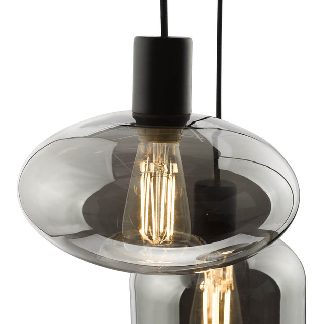 Aiden Easy Fit Pendant Smoked Glass