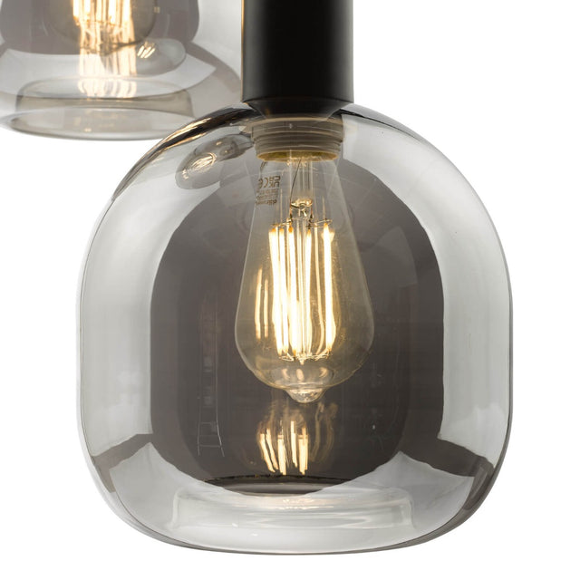 Aiden Easy Fit Pendant Smoked Glass