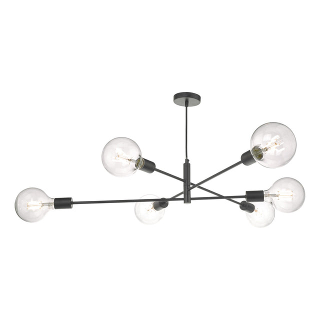 Alana 6 Light Pendant Black