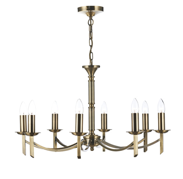 Ambassador 8 Light Dual Mount Pendant Antique Brass