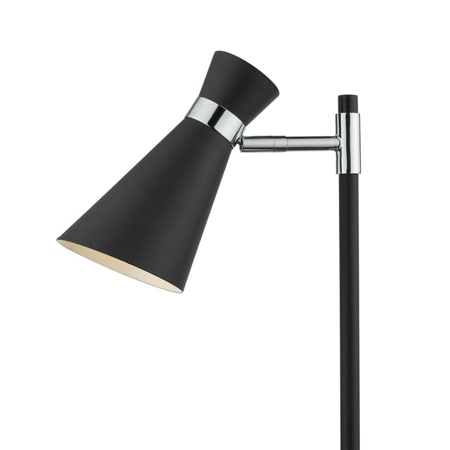 Ashworth Table Lamp Matt Black & Polished Chrome