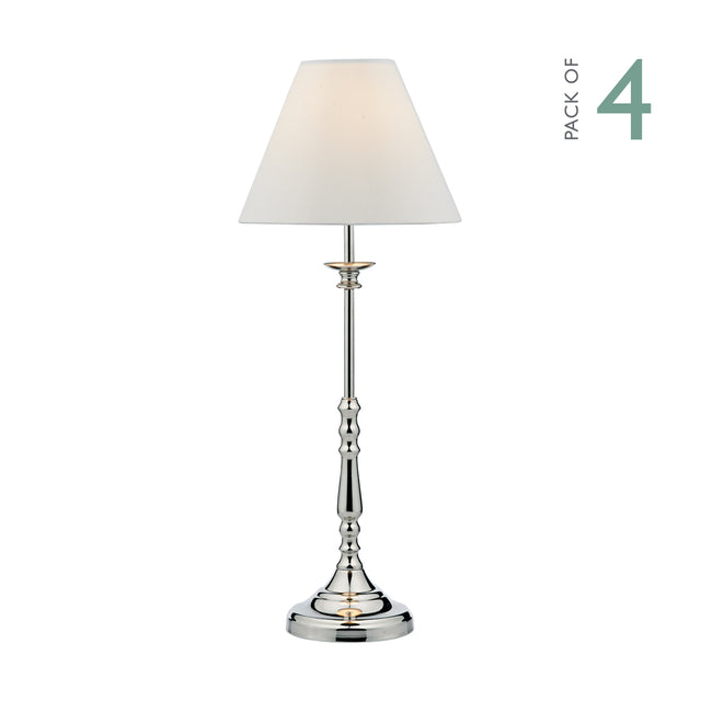 Blenheim Table Lamp Polished Nickel With Shade