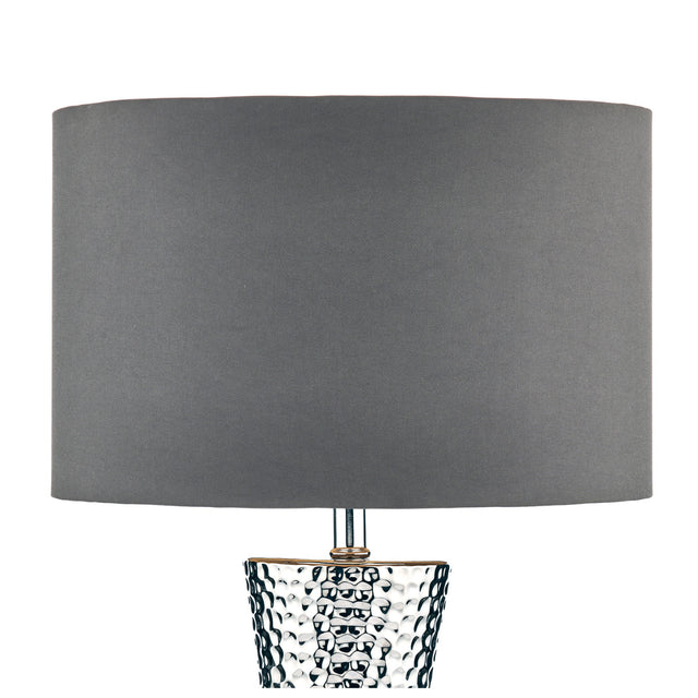 Bokara Table Lamp Silver With Shade