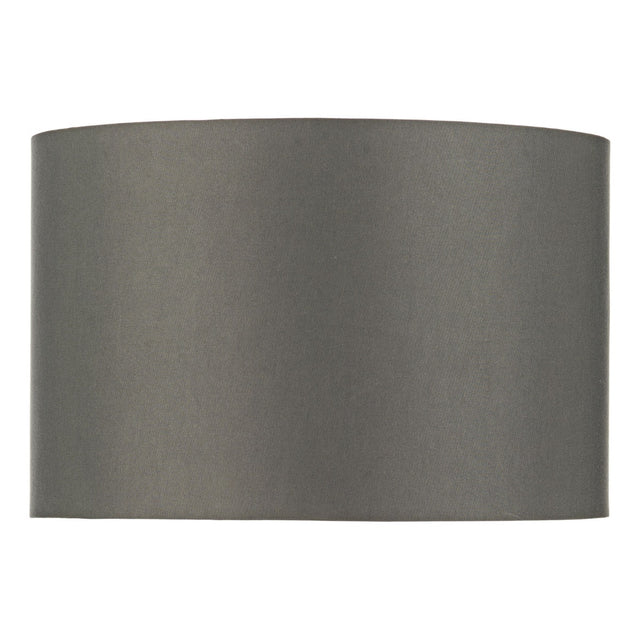 Bokara Grey Faux Silk Satin Drum Shade 38cm