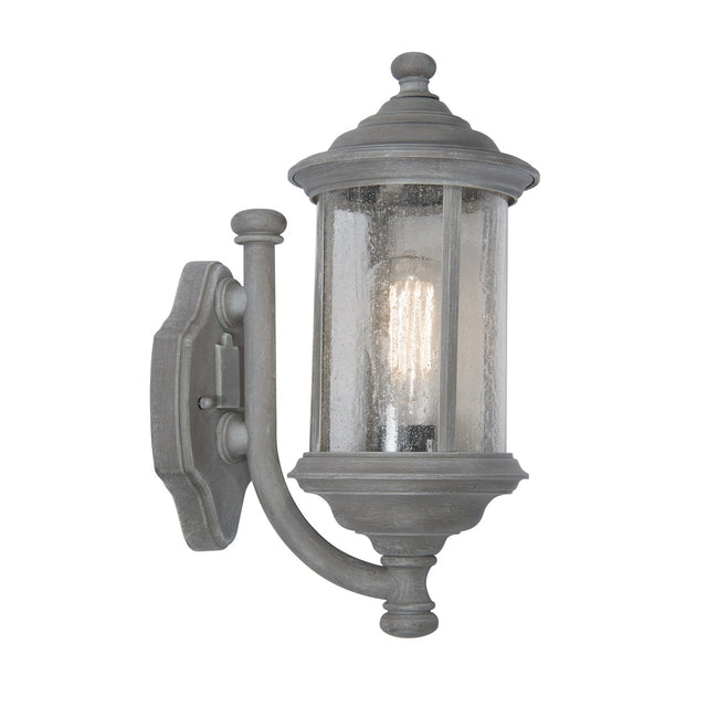 Brompton Outdoor Wall Light Matt Grey Glass IP43