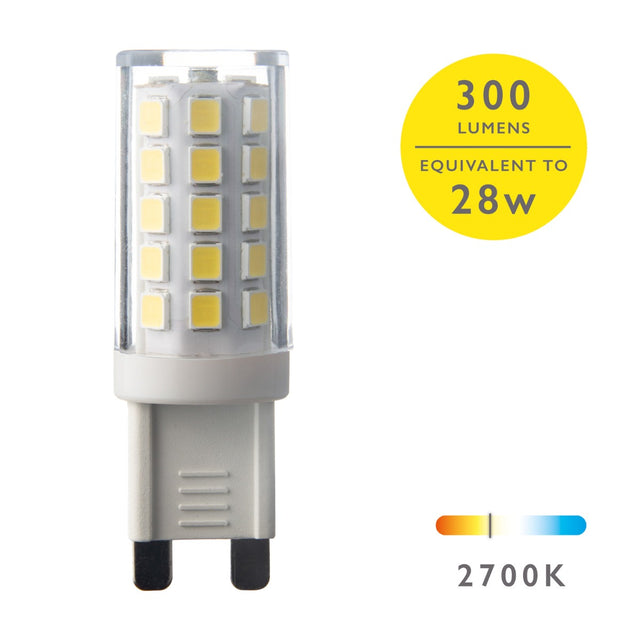 G9 LED LAMP 3.5W 350LM 2700K CLEAR