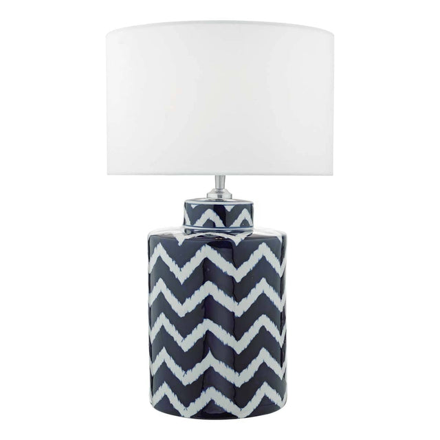 Caelan Table Lamp Blue & White Base Only