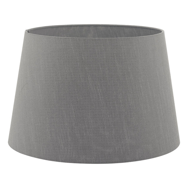 Cezanne Grey Faux Silk Tapered Drum Shade 35cm