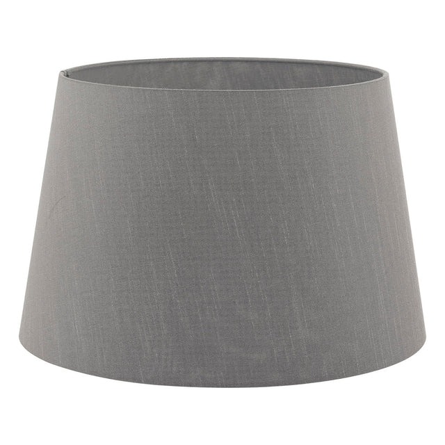 Cezanne Grey Faux Silk Tapered Drum Shade 45cm